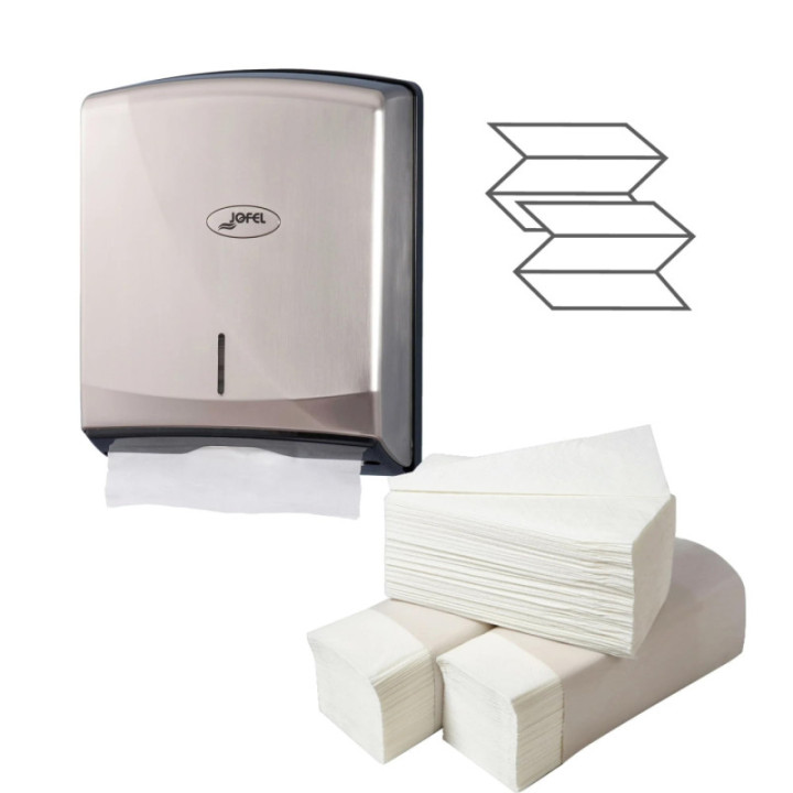Ręczniki PREMIUM białe celuloza - 150szt. x 20 AMAZON