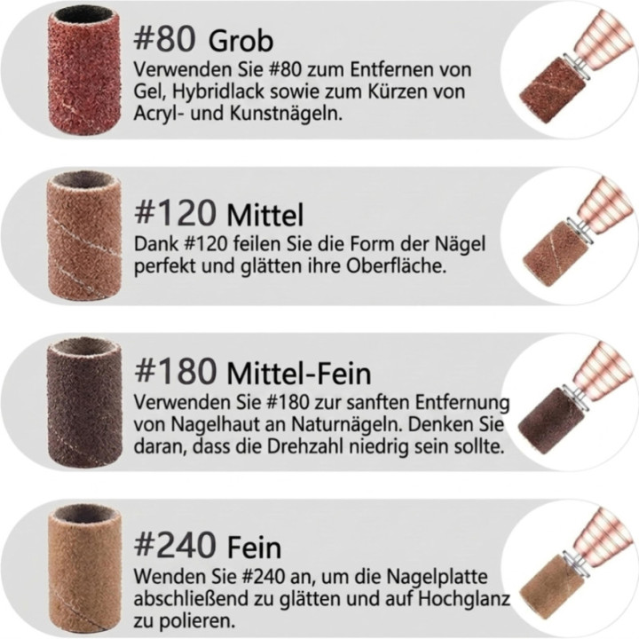 Nakładki na frez mandrel pedicure i manicure |80 100 szt. AMAZON