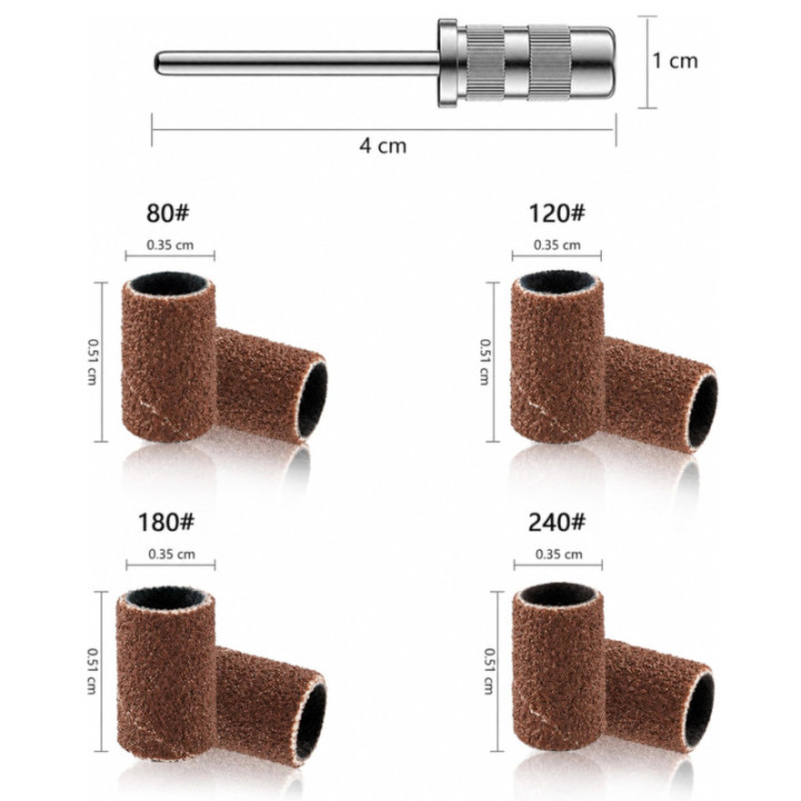 Nakładki na frez mandrel pedicure i manicure |80 100 szt. AMAZON
